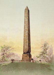 ニューヨークのセントラルパークにあるクレオパトラの針、1881年頃 作： American School